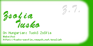 zsofia tusko business card
